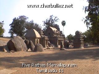 légende: Five Rathas Mamallapuram TamilNadu 11
qualityCode=raw
sizeCode=half

Données de l'image originale:
Taille originale: 113665 bytes
Heure de prise de vue: 2002:03:12 12:49:36
Largeur: 640
Hauteur: 480
